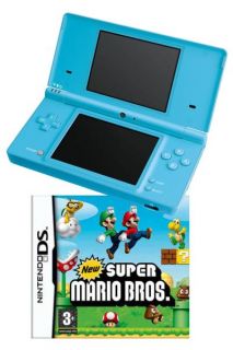 Nintendo               DSi Light Blue and New Super Mario Bros Bundle      Games Consoles