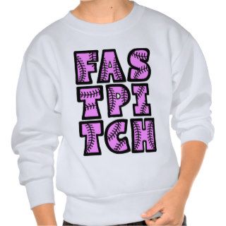 Fastpitch Block, pink Pullover Sweatshirts