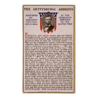 The Gettysburg Address by Abraham Lincoln 1863 Posters
