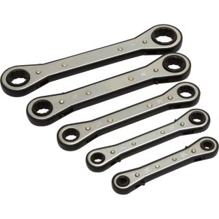 Ironton Ratchet Box End Wrench Set — 5-Pc., SAE  Angle   Box Wrenches
