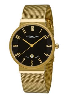 Stuhrling Original 327L.11331  Watches,Womens Classique Black Dial Gold Tone Stainless Steel, Casual Stuhrling Original Quartz Watches