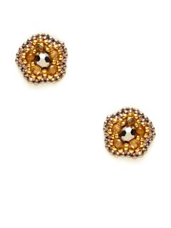 Topaz Floral Stud Earrings by Miguel Ases