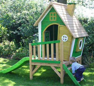 whacky tower wooden playhouse by big game hunters