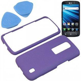 SkyTouch Hard Shield Shell Cover Snap On Case for AT&T LG Nitro HD P930 + Tool Purple Cell Phones & Accessories