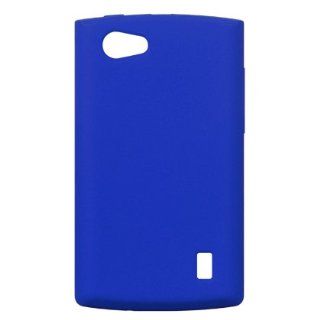Blue Silicone Skin Soft Phone Cover for LG Optimus M+ / MS695 Cell Phones & Accessories
