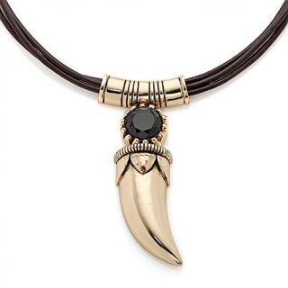 Studio Barse Gemstone Bronze and Leather "Taurus" 16" Necklace