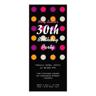 Birthday Party Invitation Candy Polka Dot
