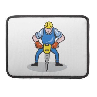 Construction Worker Jackhammer Pneumatic Drill Sleeve For MacBook Pro
