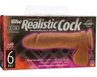 The Realistic Cock Ur3   Brown   6 Inch Health & Personal Care