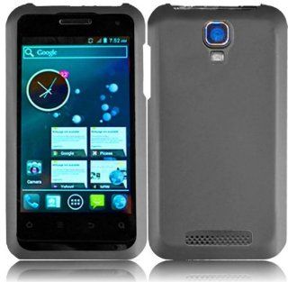 Gray Hard Cover Case for ZTE Engage Cricket V8000 Cell Phones & Accessories