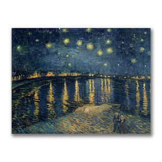 Vincent Van Gogh 'Starry Night Over the Rhone, 1888' Canvas Art Trademark Fine Art Canvas