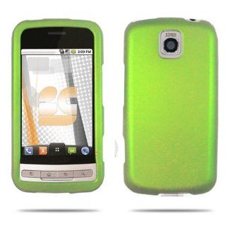 Cool Green Rubberized Protector Case for LG Optimus M MS690 Cell Phones & Accessories