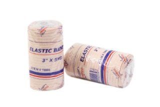 Americo 70001 Elastic Bandage with Clips, Each Bag Has 12 Rolls, Tan, 3 Inch x 5 yd, (Pack of 4) Health & Personal Care