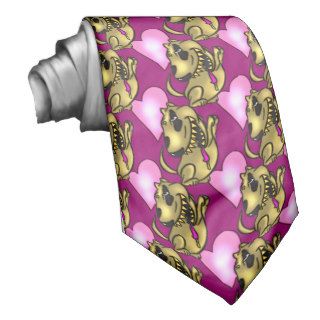 Dog Drooling Love Neck Ties
