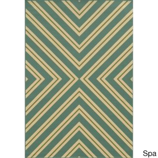 Indoor/ Outdoor Geometric Polypropylene Rug (37 X 56)