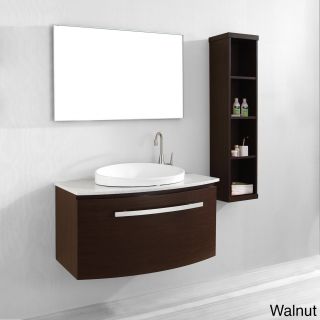 Virtu Virtu Usa 40 inch Anabelle Single Sink Bathroom Vanity Set Walnut Size Single Vanities