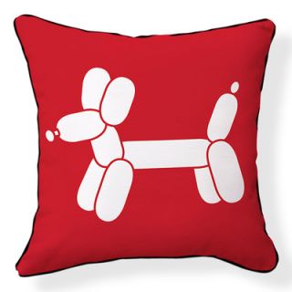 Naked Decor Doxie Red Balloon Pillow red dog balloon