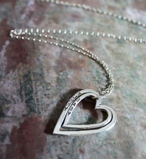 personalised mummy and baby heart necklace by posh totty designs boutique