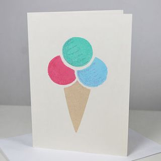 handmade ice cream card by yeyah