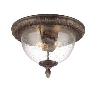 Fleur De Lis Ceiling mount 2 light Outdoor Black Coral Light Fixture