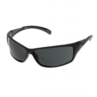 Bolle Mens Speed Shiny Black Streamlined Sport Sunglasses