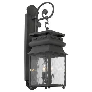 Lancaster 2 light Charcoal Square Lantern style Outdoor Wall Sconce