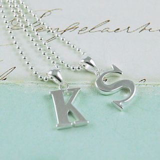 personalised initial necklace by highland angel