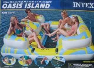 Intex Relaxation Station Private Island Holds 704 LBS 4 Person Toys & Games