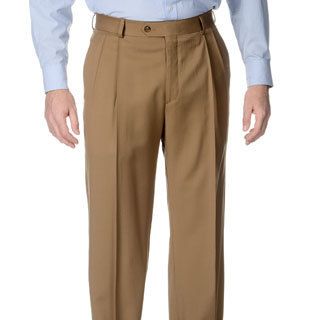 Henry Grethel Mens Caramel Pleated Front Pants