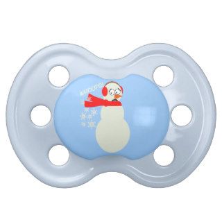 Farting Snowman Cartoon Baby Pacifiers