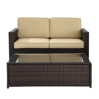 Crosley Palm Harbor 2 Piece Seating Group with Cushions