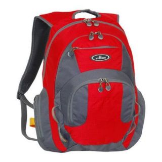 Everest Deluxe Travelers Laptop Backpack Red/grey