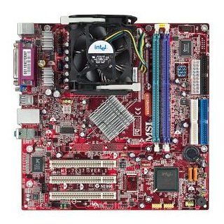 MSI MS 7037 Intel 865GV Socket 478 micro ATX Motherboard w/Celeron D 325 2.53GHz CPU, Heat Sink & Fan Computers & Accessories