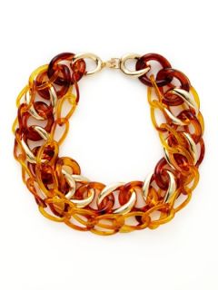 Tortoise Shell Link Necklace by Kenneth Jay Lane