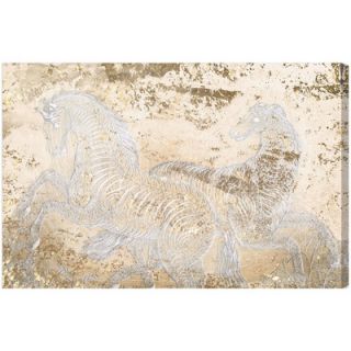 Oliver Gal Gold Equestrian Graphic Art on Canvas 10570_24x16/10570_36x24 Size