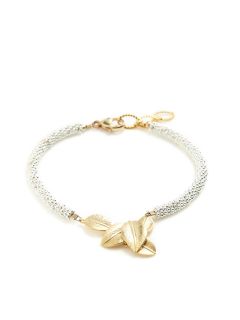 Silver & Gold Leaf Bracelet by Katie Waltman