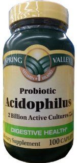 Spring Valley Probiotic Acidophilus 100ct Digestive Health Health & Personal Care