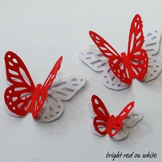 pack of 3d lacewing butterflies by love those prints