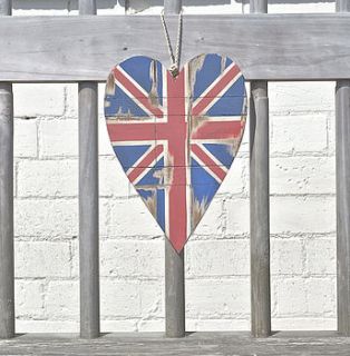 union jack distressed heart by lily and lime