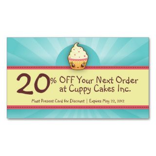 CuppyCake Coupon Card Business Card Templates