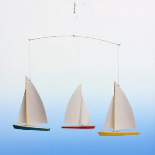 Flensted Mobiles Dinghy Regatta  Mobile with Three Ships f026