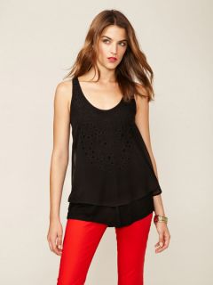 Silk Eyelet Top by Cluny