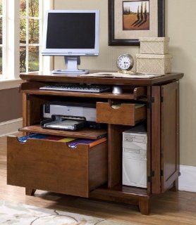 Arts And Crafts Compact Computer Cabinet Black   Home Office Furniture Sets