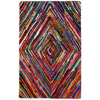 Hand tufted Kesa Multi colored Recycled Cotton Rug (8 X 10)