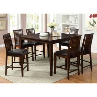 Furniture Of America Furniture Of America Copter 7 piece Counter Height Dining Set Brown Size 7 Piece Sets