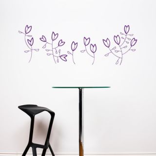 ADZif Spot Korall Flowers Wall Decal S2505 Color Purple