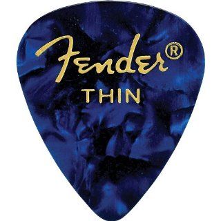 Fender 198 0351 702 351 Shape Classic Thin Celluloid Picks, 12 Pack, Blue Moto Musical Instruments