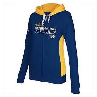 Womens Nashville Predators Hoodie Small Navy/Gold  Sports Fan Sweatshirts  Sports & Outdoors