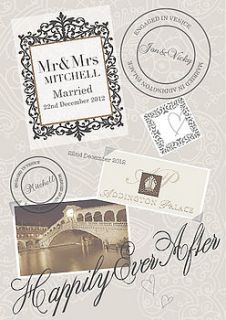 personalised wedding special places print by tilliemint loves