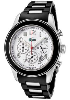 Lacoste 2000380  Watches,Womens Advantage Chronograph White Dial Black Plastic & Stainless Steel, Chronograph Lacoste Quartz Watches